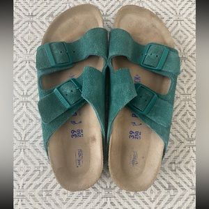 SOLD!! Teal Suede Birkenstocks